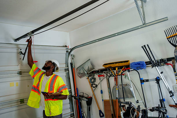 Professional Garage Door Panel Replacement technician working in Mason City, IL